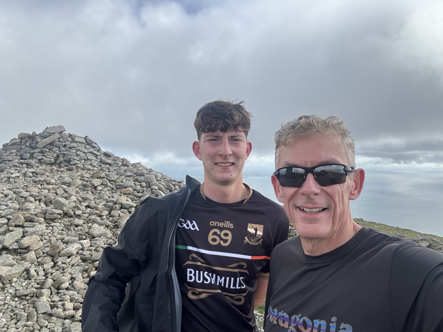 Niall on a rocky Mourne summit